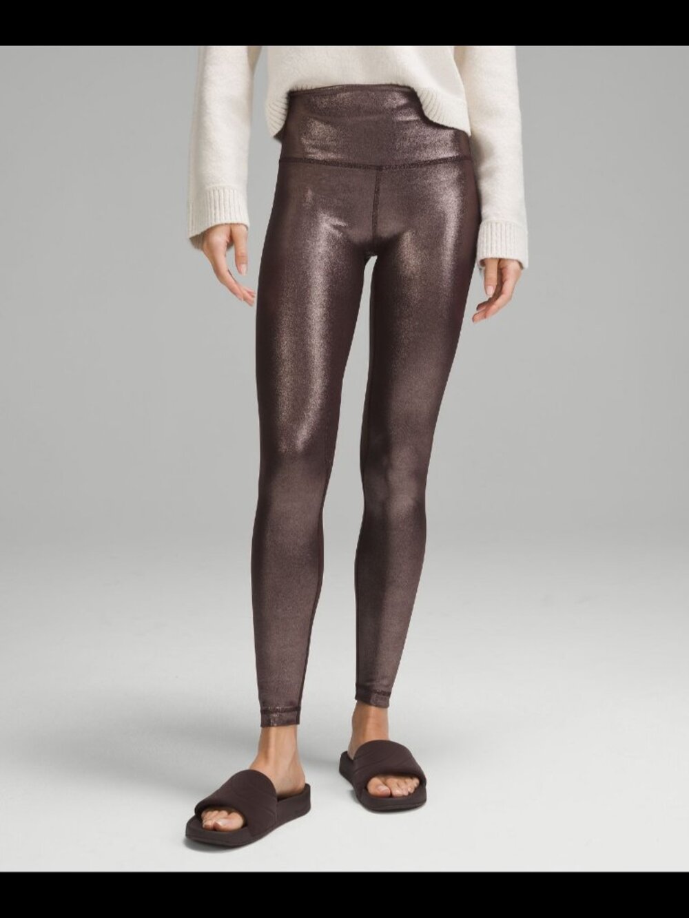 NWT. Lululemon Align High-Rise Pant 28" in Radiate Foil Print French Press Shine